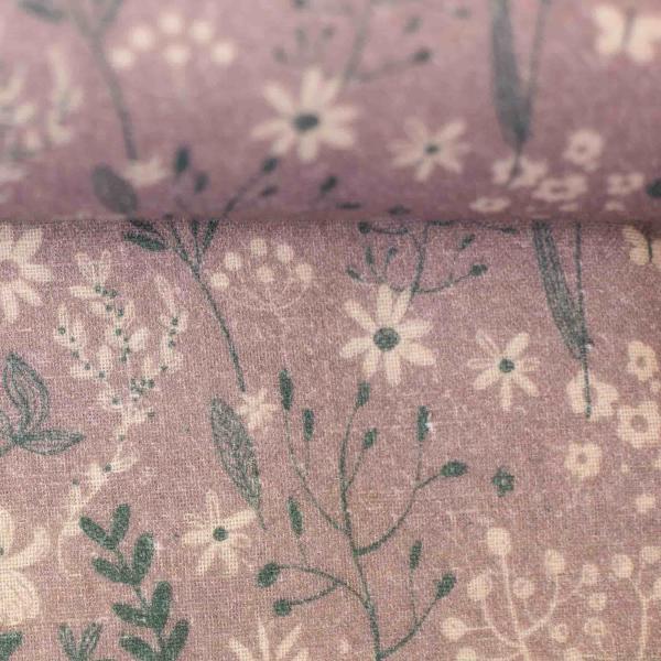 Joy - Double Gauze, Blumen, floral, altrosa